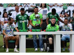 Chapecoense fue declarado campeón de la Copa, cuya final iba a disputar contra Atlético Nacional de Colombia. AFP / N. Almeida