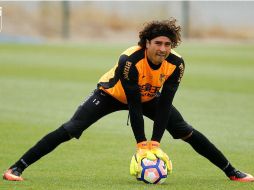 El guardameta mexicano vive su primera temporada con el Granada. TWITTER / @GranadaCdeF_en