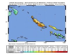 El Servicio Geológico de Estados Unidos (USGS) informó que el sismo ocurrió a las 04:30 horas GMT del domingo. EFE / USGS