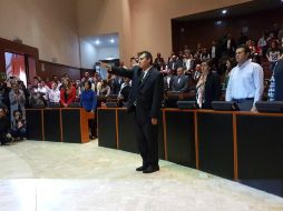 El pleno del Congreso tomó protesta al nuevo magistrado, José de Jesús Covarrubias Dueñas. TWITTER / @LegislativoJal