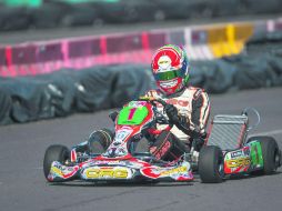 Paolo de Conto consiguió un segundo y primer sitios en las carreras de la categoría GP1, la estelar del GPI Karting. MEXSPORT / C. de Marchena