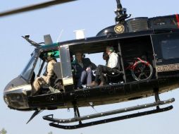 El jefe de Seguridad Nacional realizó un recorrido en helicóptero por la frontera de Texas con México. AP / N. Lambrecht/The Monitor