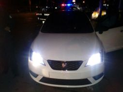 El chofer de Uber manejaba un vehículo Seat Ibiza, modelo 2013, color blanco. ESPECIAL / Policía de Tlaquepaque