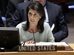 Nikki Haley, embajadora estadounidense expresó la molestia hacia el gobierno de Vladimir Putin ante Naciones Unidas. AP / R. Drew