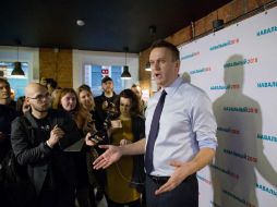 Una corte podría emitir un veredicto que impediría al activista anticorrupción participar en los comicios electorales. EFE / I. Russak