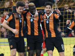 N'Diaye (C) abrió la cuenta para Hull. AFP / L. Parnaby