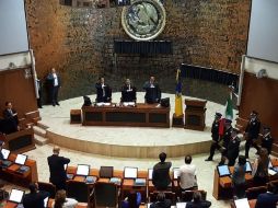 Sesión solemne en el Congreso del Estado para honrar al constituyente Luis Manuel Rojas Arreola. TWITTER / @LegislativoJal