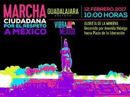 La marcha se realizará por avenida Hidalgo para no invadir la Vía RecreActiva. FACEBOOK / Marcha Nacional Ciudadana por el Respeto a Mé
