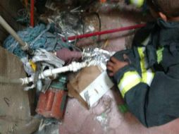 Bomberos municipales se encargaron del saneamiento del drenaje para evitar riesgos mayores. ESPECIAL / Bomberos Guadalajara