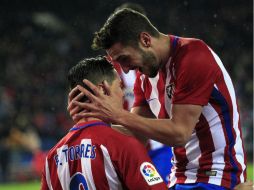 El primer tanto del Atlético fue una obra maestra de Torres. EFE / V. Lerena