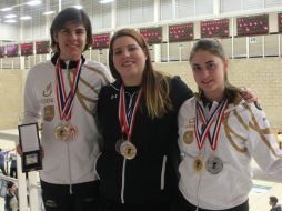 Karen Quezada, Alejandra Zavala y Michel Quezada, las más destacadas exponentes del tiro deportido en Jalisco. EL INFORMADOR / M. Vargas