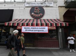 Uno de los establecimientos en solidaridad con el 'Día sin inmigrantes' en California. AFP / M. Ralston