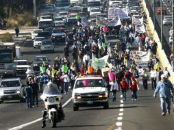 La AGU informó de la presencia de manifestantes en la calzada general Ignacio Zaragoza, a la altura de Balvanera. EL INFORMADOR / ARCHIVO