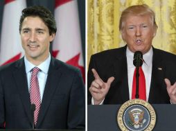 Trudeau y Trump intercambiaron puntos de vista sobre lo que está ocurriendo en la frontera común. AP / ARCHIVO