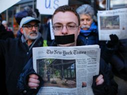 La Casa Blanca prohibió el viernes el acceso a esos medios a una sesión informativa diaria que ofrece el portavoz. AFP / K. Betancur