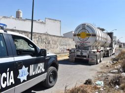 El tractocamión fue localizao gracias a una denuncia de los dueños del vehículo. ESPECIAL / Policía de Tlaquepaque