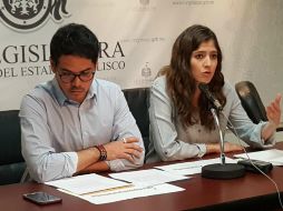 La propuesta la realizaron los diputados de Movimiento Ciudadano, Fela Pelayo y Alejandro Hermosillo. TWITTER / @LegislativoJal