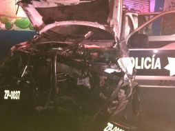 El lunes por la noche dos patrullas de la policía de Zapopan chocaron en la colonia Miramar y provacaron la muerte de cuatro civiles. ESPECIAL /