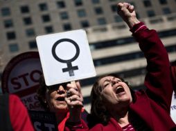 Mujeres en Estados Unidos se unieron a millones más a través del mundo para conmemorar el Día Internacional de la Mujer. AFP / B. Smialowski