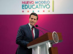 El Presidente Enrique Peña Nieto encabezó en Palacio Nacional la presentación del Nuevo Modelo Educativo. NTX / Presidencia