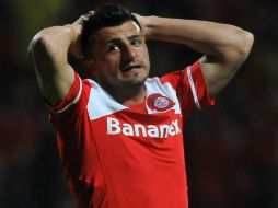 Enrique Triverio fue suspendido por un año por la FMF como responsable de agredir a un árbitro. AFP / ARCHIVO