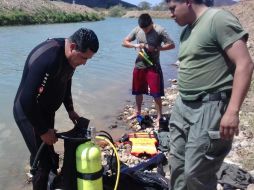 A las 13:33 horas se realizó la primera inmersión por parte del equipo de búsqueda. ESPECIAL / Protección Civil Jalisco