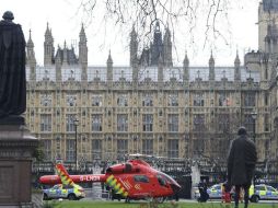 El edificio en Westminter se encuentra cercado por ahora. AP / V. Jones