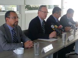 Representantes de Coparmex y otros funcionarios presentaron los resultados de la evaluación. TWITTER / @JoseMedinaMora