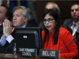 La canciller venezolana, Delcy Rodríguez, advirtió que su país reaccionará con la severidad que el caso amerita. AP / M. Balce