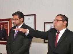 Tarín García (derecha) está acusado de desviar 300 MDP a una empresa ligada a él, conocida como Fritag SA. YOUTUBE / SIN PELOS EN LA LENGUA