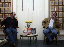 Juan Villoro y el editor Marcelo Uribe presentaron el libro de José Emilio Pacheco 'Inventario'. SUN / A. Acosta