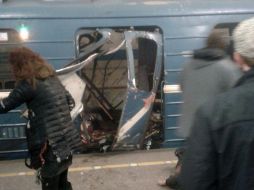 El metro de San Petersburgo, segunda ciudad rusa en importancia, sufrió ayer un atentado. EFE /