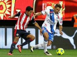 Acción del partido entre Chivas y Puebla en el Estadio Chivas. MEXSPORT / E. Quintana