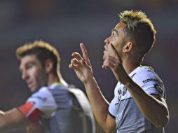 El 'Rifle' Andrade anota el segundo gol esmeralda al minuto 75. MEXSPORT / I. Ortiz