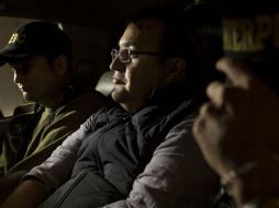 Esta madrugada, el ex gobernador de Veracruz ingresó al penal de Matamoros en la ciudad Guatemala. AP / M. Castillo