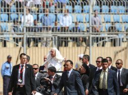 La liturgia, que tendrá lugar en un estadio a las afueras de El Cairo, se desarrollará en árabe y en latín. AFP / M. Hossam
