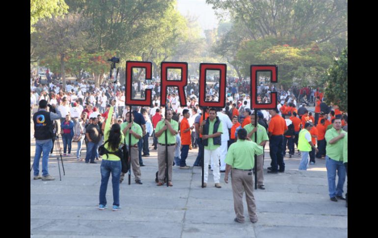 El secretario general de la CROC hace un llamado a sus agremiados a no votar por los legisladores que aprobaron la reforma. EL INFORMADOR / G. Gallo