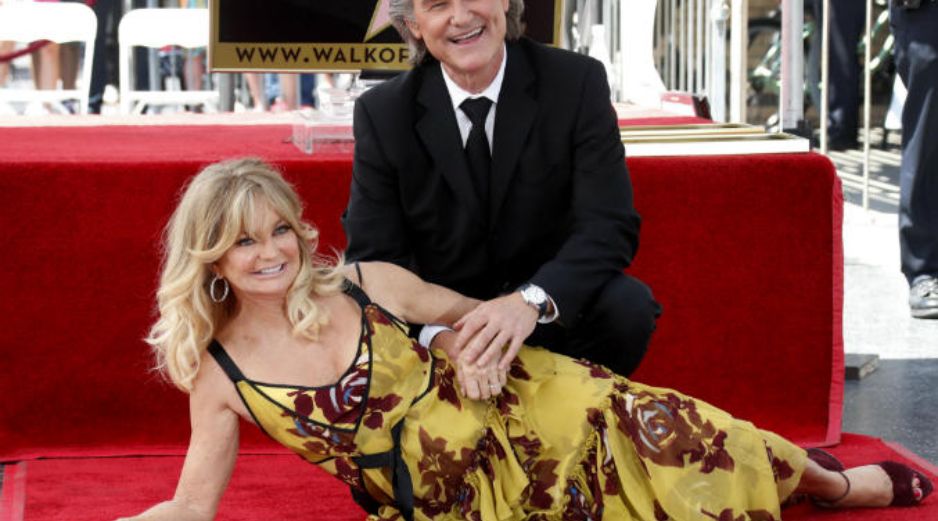 El actor Kurt Russell logró que su pareja durante largo tiempo y actriz Goldie Hawn casi llegara a las lágrimas. EFE / P. Buck