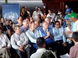 Representantes del Consejo de Seguridad se reunieron con miembros de las FARC para observar el proceso de paz en Colombia. EFE / G. Domínguez