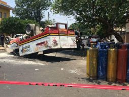 Ambos lesionados fueron trasladados a la clínica 110 del Seguro Social, señalaron los bomberos municipales. ESPECIAL / Bomberos Guadalajara