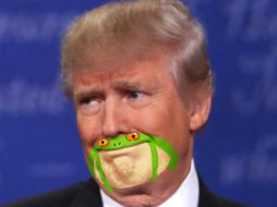 Internautas comenzaron a hacer sus propias imágenes, y hasta Gifs sobre la boca de Trump convertida en rana. TWITTER / ‏@sirmitchell