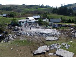 Esta madrugada, unas 14 personas fallecieron en Chilchotla, Puebla, por la explosión de un depósito de juegos pirotécnicos. AFP / J. Castañares