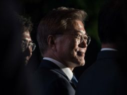 Moon, gran favorito en los sondeos y candidato del Partido Democrático, de centroizquierda, obtuvo 41.4% de los votos. AFP / E. Jones