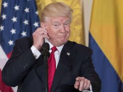 Ante cuestionamientos, Trump respondió secamente: ‘No. Próxima pregunta’. EFE / M. Reynolds