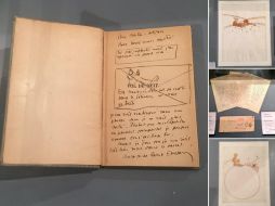 El cuaderno cuenta con 12 dibujos y siete cartas del escritor. TWITTER / @pnoual