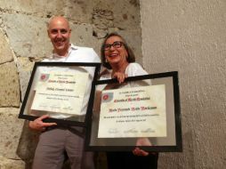 La maestra María Fernanda Matos Moctezuma y al maestro Patrick Chapelier. EL INFORMADOR / M. Vargas