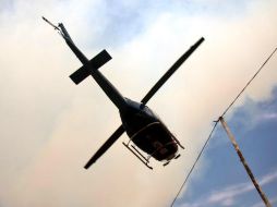 Dos helicópteros fueron utilizados para apoyar las labores de combate al incendio. ESPECIAL / Gobierno de Zapopan