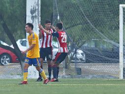 Los rojiblancos celebran su victoria hoy sobre la UANL. ESPECIAL / www.sub20.ligamx.net
