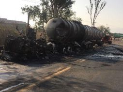 Ocurre en el kilómetro 106+200 de la autopista, a la altura de Cuatro Caminos, frente al rastro de Tuxpan. ESPECIAL / UEPCBJ