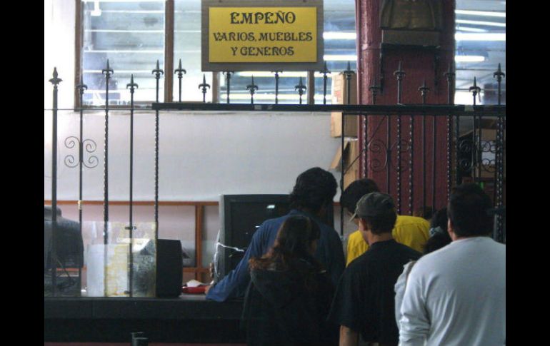 Diariamente acuden 111 mil personas a las casas de empeño para solicitar un préstamo. EL INFORMADOR / ARCHIVO